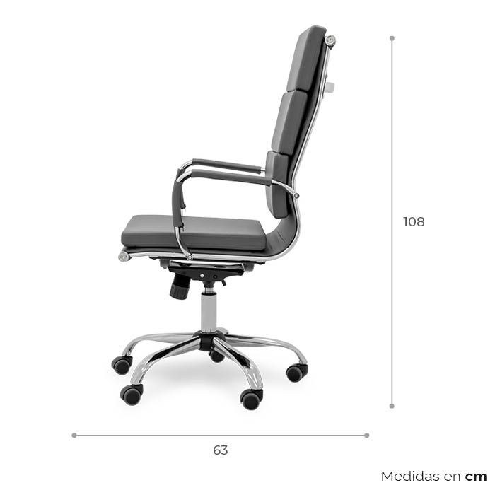 Silla De Oficina Pu Gris Oxford Trif | Sillas Oficina | home-office